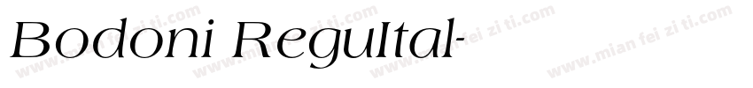Bodoni ReguItal字体转换